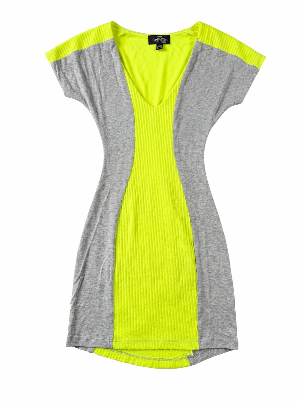 Bebe Jersey Knit and Sequin Front Dress Cutout Sides